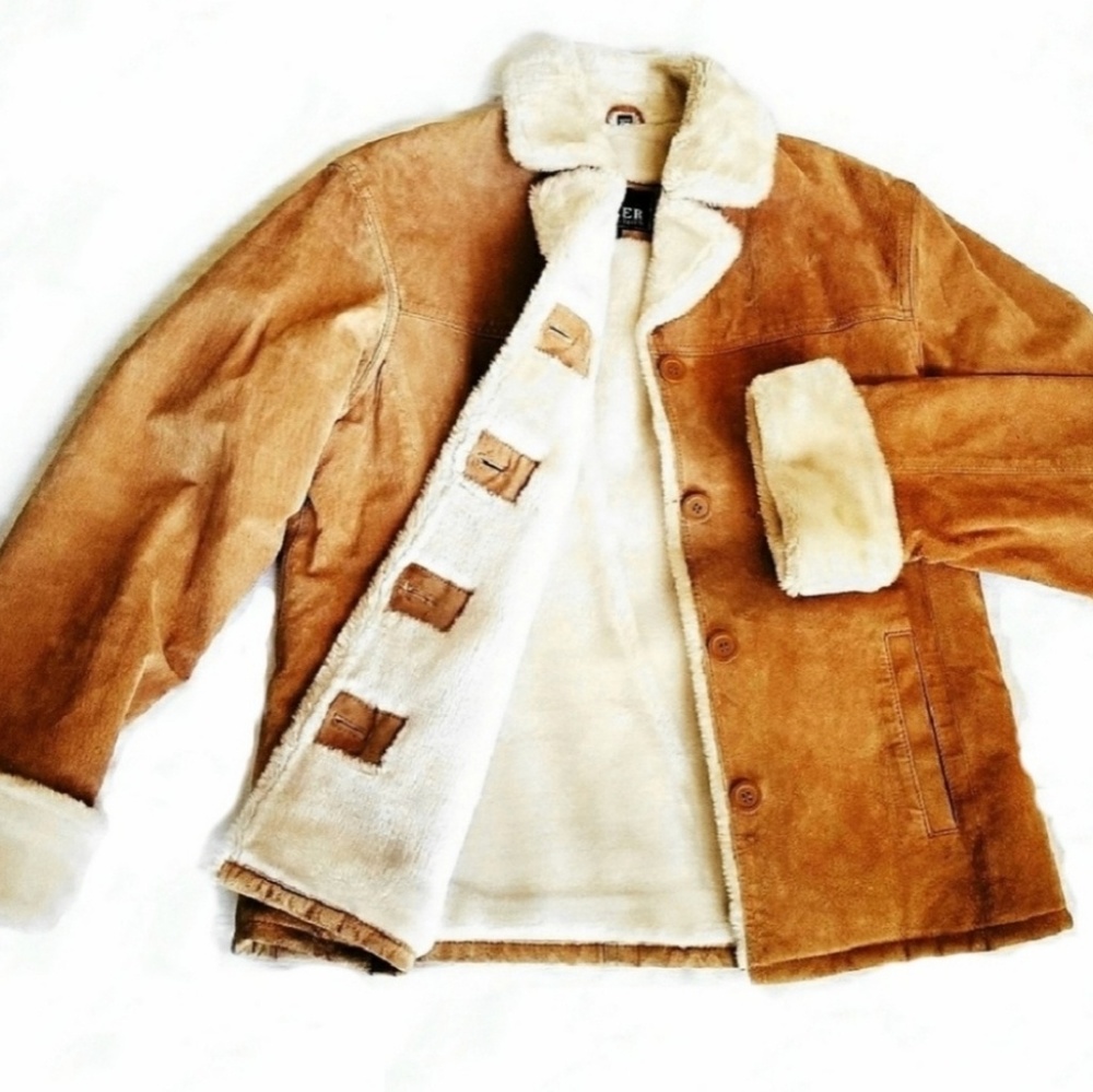ADLER COLLECTION Suede Leather Coat